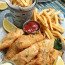 Mit Bier Panierte Fish And Chips