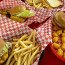 Cheeseburger-Korb