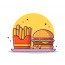 Hamburger Mit Pommes