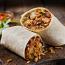 Geladener Frühstücks-Burrito
