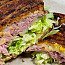 Gebratenes Truthahn-Ranch-Speck-Sandwich